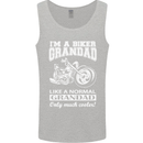 Biker Grandad Motorbike Grandparents Day Mens Vest Tank Top Sports Grey