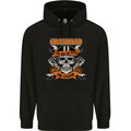 Biker Grandad the Man Myth Legend Funny Mens 80% Cotton Hoodie Black