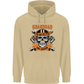 Biker Grandad the Man Myth Legend Funny Mens 80% Cotton Hoodie Sand