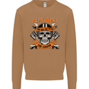 Biker Grandad the Man Myth Legend Funny Mens Sweatshirt Jumper Caramel Latte