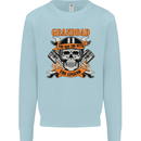 Biker Grandad the Man Myth Legend Funny Mens Sweatshirt Jumper Light Blue
