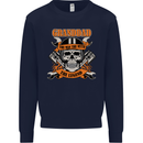 Biker Grandad the Man Myth Legend Funny Mens Sweatshirt Jumper Navy Blue