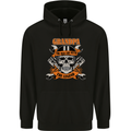 Biker Grandpa the Man Myth Legend Funny Mens 80% Cotton Hoodie Black