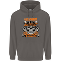 Biker Grandpa the Man Myth Legend Funny Mens 80% Cotton Hoodie Charcoal