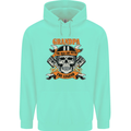 Biker Grandpa the Man Myth Legend Funny Mens 80% Cotton Hoodie Peppermint