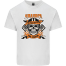 Biker Grandpa the Man Myth Legend Funny Mens Cotton T-Shirt Tee Top White