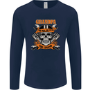 Biker Grandpa the Man Myth Legend Funny Mens Long Sleeve T-Shirt Navy Blue