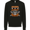 Biker Grandpa the Man Myth Legend Funny Mens Sweatshirt Jumper Black