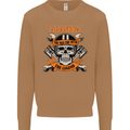 Biker Grandpa the Man Myth Legend Funny Mens Sweatshirt Jumper Caramel Latte
