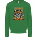 Biker Grandpa the Man Myth Legend Funny Mens Sweatshirt Jumper Irish Green