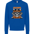 Biker Grandpa the Man Myth Legend Funny Mens Sweatshirt Jumper Royal Blue