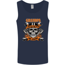 Biker Grandpa the Man Myth Legend Funny Mens Vest Tank Top Navy Blue