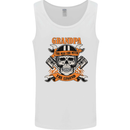 Biker Grandpa the Man Myth Legend Funny Mens Vest Tank Top White