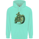 Biker Green Cafe Racer Motorbike Motorcycle Childrens Kids Hoodie Peppermint