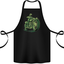 Biker Green Cafe Racer Motorbike Motorcycle Cotton Apron 100% Organic Black