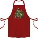 Biker Green Cafe Racer Motorbike Motorcycle Cotton Apron 100% Organic Maroon