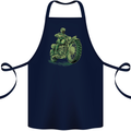 Biker Green Cafe Racer Motorbike Motorcycle Cotton Apron 100% Organic Navy Blue