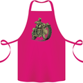 Biker Green Cafe Racer Motorbike Motorcycle Cotton Apron 100% Organic Pink