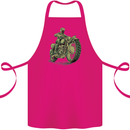Biker Green Cafe Racer Motorbike Motorcycle Cotton Apron 100% Organic Pink