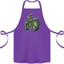 Biker Green Cafe Racer Motorbike Motorcycle Cotton Apron 100% Organic Purple