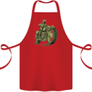 Biker Green Cafe Racer Motorbike Motorcycle Cotton Apron 100% Organic Red