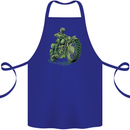 Biker Green Cafe Racer Motorbike Motorcycle Cotton Apron 100% Organic Royal Blue