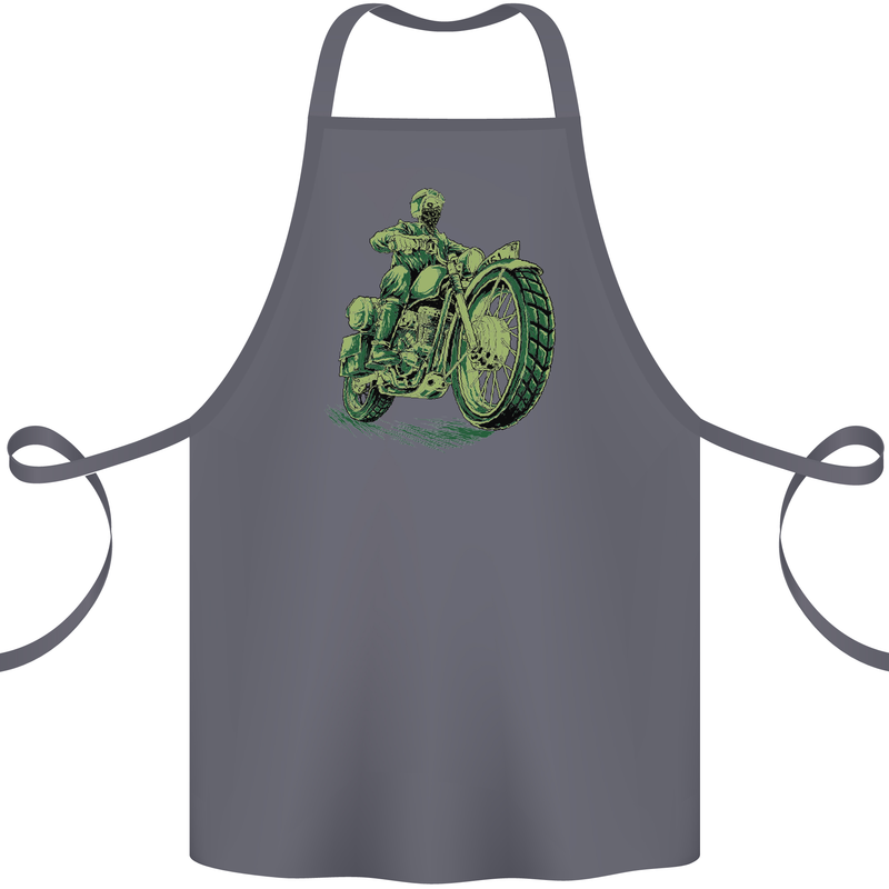 Biker Green Cafe Racer Motorbike Motorcycle Cotton Apron 100% Organic Steel