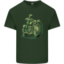 Biker Green Cafe Racer Motorbike Motorcycle Mens Cotton T-Shirt Tee Top Forest Green