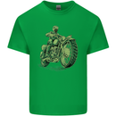 Biker Green Cafe Racer Motorbike Motorcycle Mens Cotton T-Shirt Tee Top Irish Green