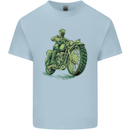 Biker Green Cafe Racer Motorbike Motorcycle Mens Cotton T-Shirt Tee Top Light Blue