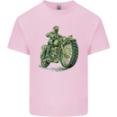 Biker Green Cafe Racer Motorbike Motorcycle Mens Cotton T-Shirt Tee Top Light Pink