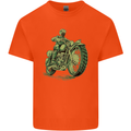 Biker Green Cafe Racer Motorbike Motorcycle Mens Cotton T-Shirt Tee Top Orange