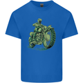 Biker Green Cafe Racer Motorbike Motorcycle Mens Cotton T-Shirt Tee Top Royal Blue