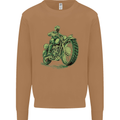 Biker Green Cafe Racer Motorbike Motorcycle Mens Sweatshirt Jumper Caramel Latte