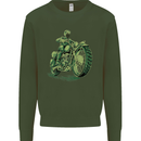 Biker Green Cafe Racer Motorbike Motorcycle Mens Sweatshirt Jumper Forest Green