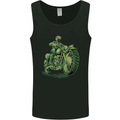 Biker Green Cafe Racer Motorbike Motorcycle Mens Vest Tank Top Black