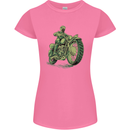 Biker Green Cafe Racer Motorbike Motorcycle Womens Petite Cut T-Shirt Azalea