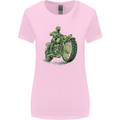 Biker Green Cafe Racer Motorbike Motorcycle Womens Wider Cut T-Shirt Light Pink