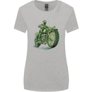 Biker Green Cafe Racer Motorbike Motorcycle Womens Wider Cut T-Shirt Sports Grey