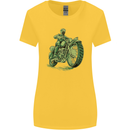 Biker Green Cafe Racer Motorbike Motorcycle Womens Wider Cut T-Shirt Yellow