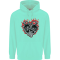 Biker Heart Motorbike Motorcycle Childrens Kids Hoodie Peppermint