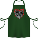 Biker Heart Motorbike Motorcycle Cotton Apron 100% Organic Forest Green