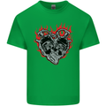 Biker Heart Motorbike Motorcycle Kids T-Shirt Childrens Irish Green