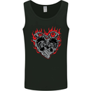Biker Heart Motorbike Motorcycle Mens Vest Tank Top Black