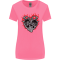 Biker Heart Motorbike Motorcycle Womens Wider Cut T-Shirt Azalea