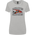Biker Loud Pipes Saves Lives Motorcycle Womens Wider Cut T-Shirt Sports Grey