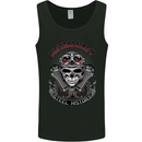 Biker Metallurgy Motorbike Motorcycle Skull Mens Vest Tank Top Black
