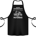Biker Old Man Motorbike Motorcycle Funny Cotton Apron 100% Organic Black