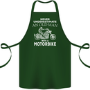 Biker Old Man Motorbike Motorcycle Funny Cotton Apron 100% Organic Forest Green