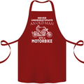 Biker Old Man Motorbike Motorcycle Funny Cotton Apron 100% Organic Maroon